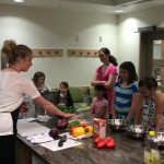 Kids cooking class pita pizzas